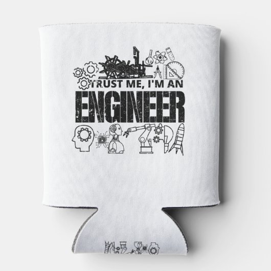 Vertrouw me ik ben een ingenieur Funny Engineering Blikjeskoeler (Achterkant)