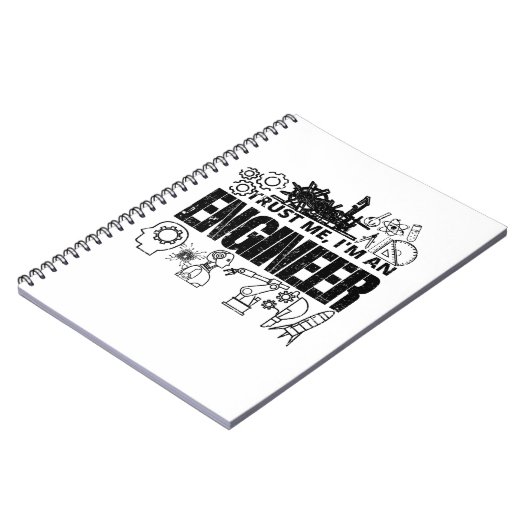 Vertrouw me ik ben een ingenieur Funny Engineering Notitieboek (Linkerzijde)