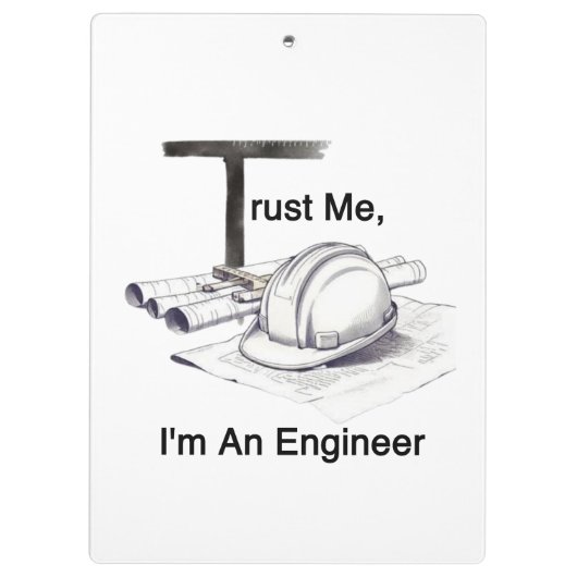 Vertrouw Me Ik Ben Een Ingenieur Klembord (Achterkant)