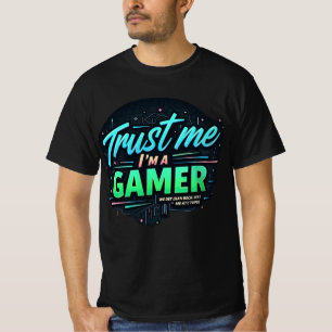 Vertrouw me, ik ben een kleurrijk gaming T-shirt