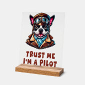 Vertrouw Me, Ik Ben Een Piloot Acryl Bord (Hoek)