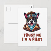Vertrouw Me, Ik Ben Een Piloot Briefkaart (Voorkant / Achterkant)
