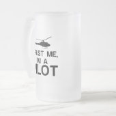 VERTROUW ME, IK BEN EEN PILOT MATGLAS BIERPUL (Voorkant links)