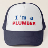 Vertrouw me ik ben een Plumber Work Custom Trucker Pet (Voorkant)