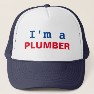 Vertrouw me ik ben een Plumber Work Custom Trucker Pet