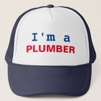 Vertrouw me ik ben een Plumber Work Custom Trucker Pet