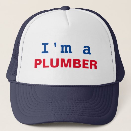 Vertrouw me ik ben een Plumber Work Custom Trucker Pet (Voorkant)