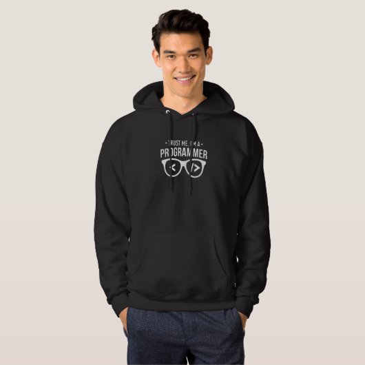 Vertrouw Me Ik Ben Een Programmeur Computer Coder Hoodie (Voorkant volledig)