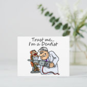 Vertrouw me ik ben een tandarts briefkaart (Staand voorkant)