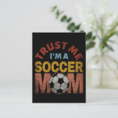 VERTROUW ME IK BEN EEN VOETBALMOEDER BRIEFKAART (Staand voorkant)