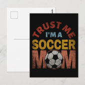 VERTROUW ME IK BEN EEN VOETBALMOEDER BRIEFKAART (Voorkant / Achterkant)