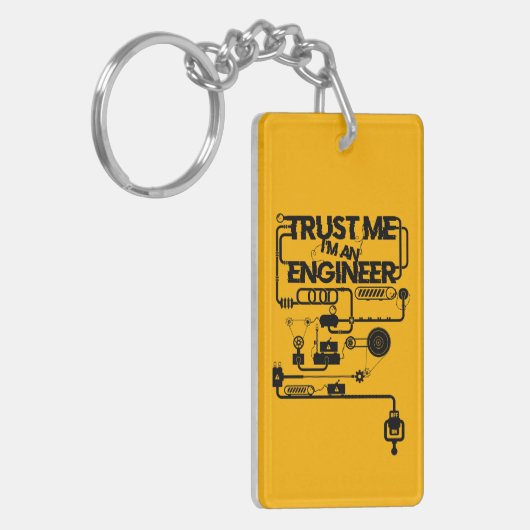 Vertrouw me. Ik ben ingenieur Sleutelhanger (Voorkant Links)