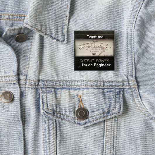 Vertrouw me ...ik ben ingenieur vierkante button 5,1 cm (In situ)