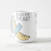 Vertrouw me, ik ben kunst, banaan met tape koffiemok (Voorkant links)