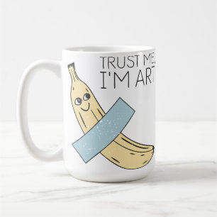 Vertrouw me, ik ben kunst, banaan met tape koffiemok