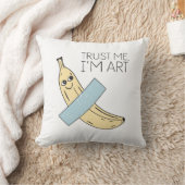 Vertrouw me, ik ben kunst, banaan met tape kussen (Deken)