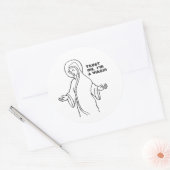 VERTROUW ME, IK BEN MAAGD RONDE STICKER (Envelop)