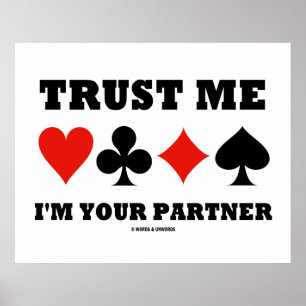 Vertrouw me ik ben Uw Partner (de Kaarten van de B Poster