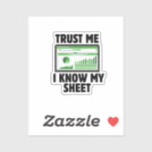 Vertrouw me, ik ken mijn blad, grappig cadeau voor sticker (Vel)