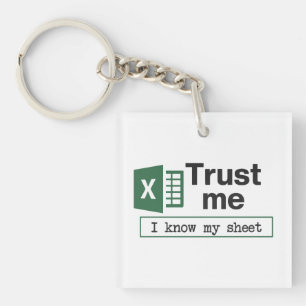Vertrouw Me Ik Ken Mijn Spreadsheet Pun Sleutelhanger