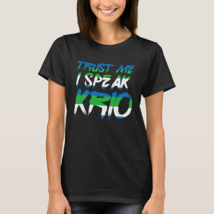 Vertrouw Me Ik Spreek Krio Afro Pride Leoneaanse V T-shirt