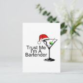 Vertrouw me Im A Bartender Martini Briefkaart (Staand voorkant)
