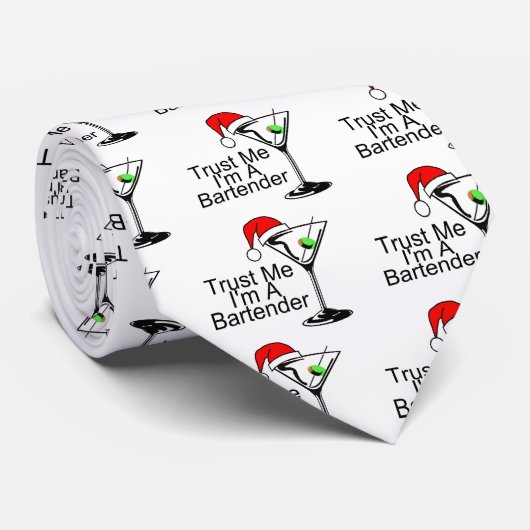 Vertrouw me Im A Bartender Martini Stropdas (Opgerold)