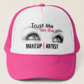 Vertrouw me in de make-up kunstenaar trucker pet (Voorkant)