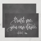 Vertrouw me, je kan dansen Alcohol huwelijksbord Kaart (Voorkant / Achterkant)