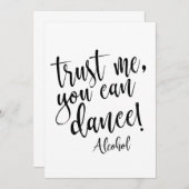 Vertrouw me, je kan dansen Betaalbaar Huwelijk Bor Kaart (Voorkant / Achterkant)