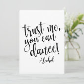 Vertrouw me, je kan dansen Betaalbaar trouwbord Kaart (Staand voorkant)