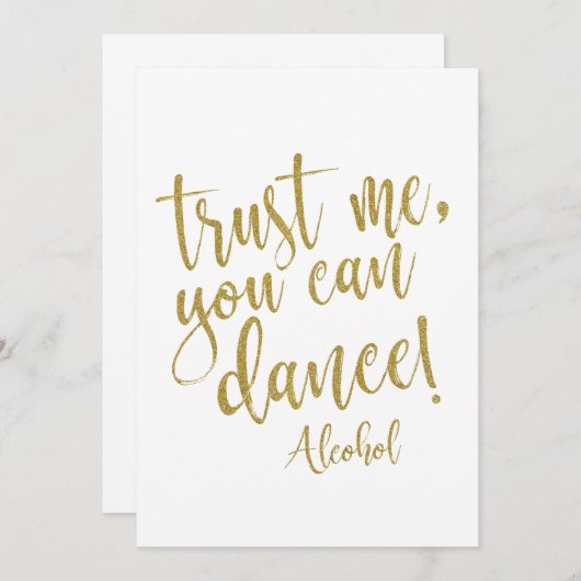 Vertrouw me, je kunt betaalbaar weddenschap tekene kaart (Voorkant / Achterkant)