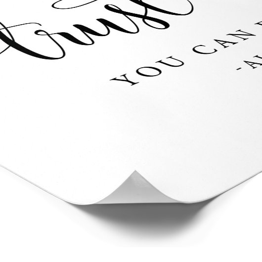 Vertrouw me je kunt dansen voor weddenschappen poster (Hoek)