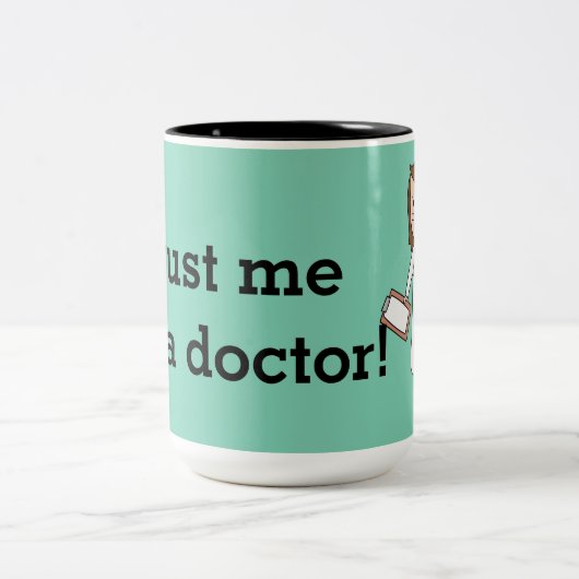 Vertrouw me, ook tweekleurige koffiemok (Center)