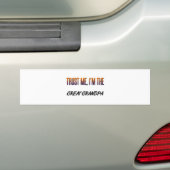 Vertrouw me op grote opa bumpersticker (Op auto)