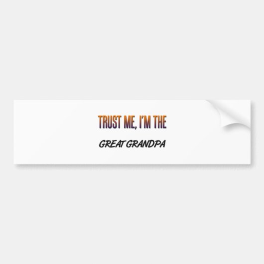 Vertrouw me op grote opa bumpersticker (Voorkant)