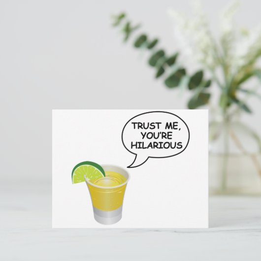 Vertrouw me - Tequila Briefkaart (Staand voorkant)