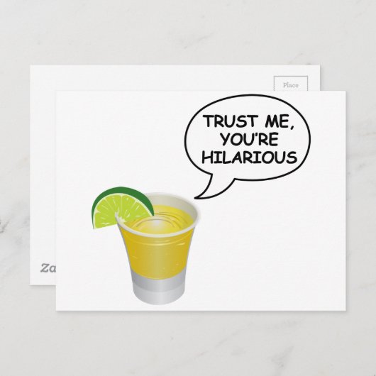 Vertrouw me - Tequila Briefkaart (Voorkant / Achterkant)