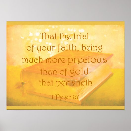 Vertrouw meer kostbaar dan Gold Bijbelscripts Poster (Voorkant)