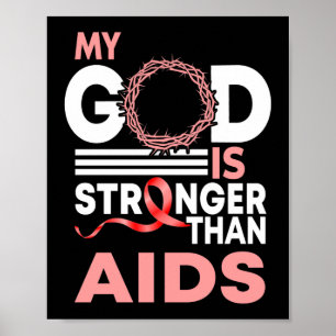 Vertrouw mijn God is sterker dan aidsbewustzijn Poster