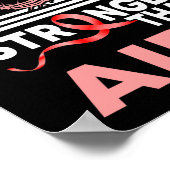 Vertrouw mijn God is sterker dan aidsbewustzijn Poster (Hoek)