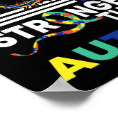 Vertrouw mijn God is sterker dan autisme bewustzij Poster (Hoek)