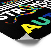 Vertrouw mijn God is sterker dan autisme bewustzij Poster (Hoek)