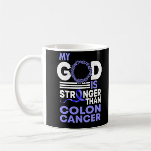 Vertrouw mijn God is sterker dan Colon Cancer Koffiemok