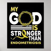 Vertrouw mijn God is sterker dan endometriose Poster (Voorkant)
