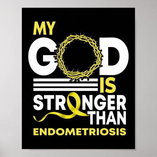 Vertrouw mijn God is sterker dan endometriose Poster (Voorkant)
