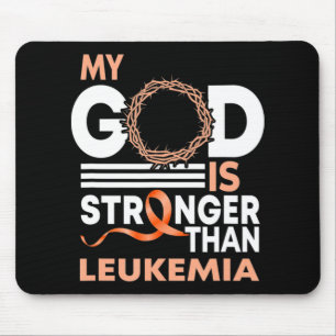 Vertrouw mijn God is sterker dan leukemie Bewusthe Muismat