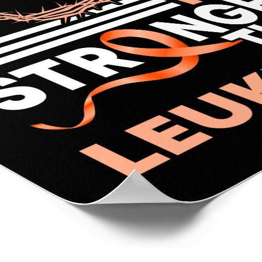 Vertrouw mijn God is sterker dan leukemiebewustzij Poster (Hoek)