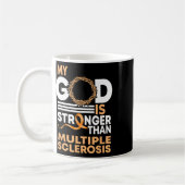 Vertrouw mijn God is sterker dan multiple sclerose Koffiemok (Links)