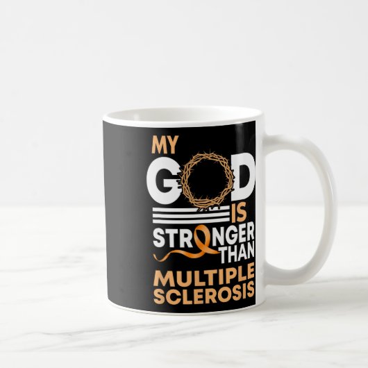 Vertrouw mijn God is sterker dan multiple sclerose Koffiemok (Rechts)